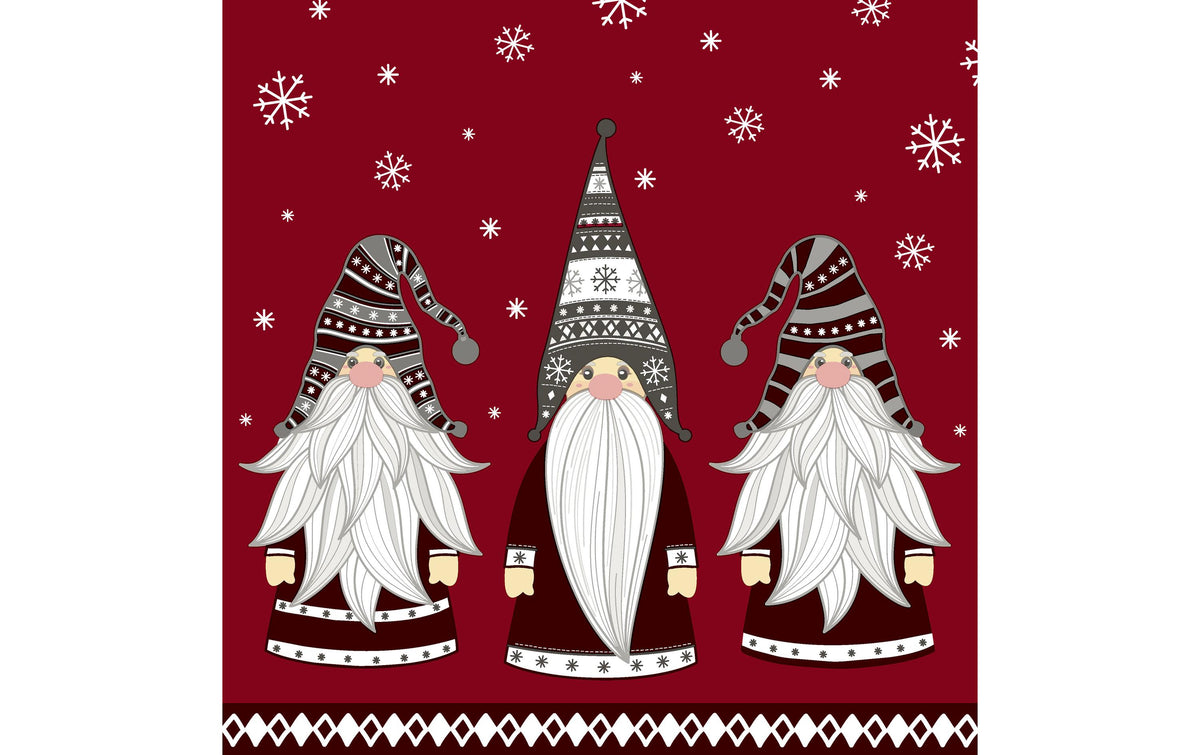 Paper + Design Servietten Gnomes 33x33 cm, 20 Stück, 3-lagig