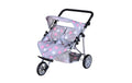 Zwillingspuppenwagen Duo star grey pink