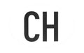 Hoheitszeichen "CH" magnetisch, für PKW, 17.5 x 11.5 cm