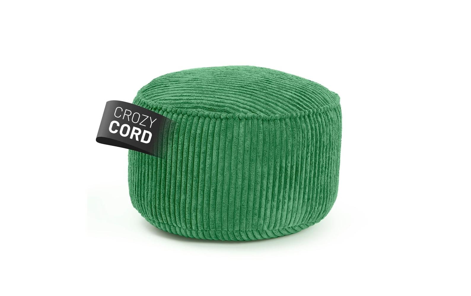 Lumaland Sitzsack Hocker Pouf Cord 50l grün Waschbar, 50Liter