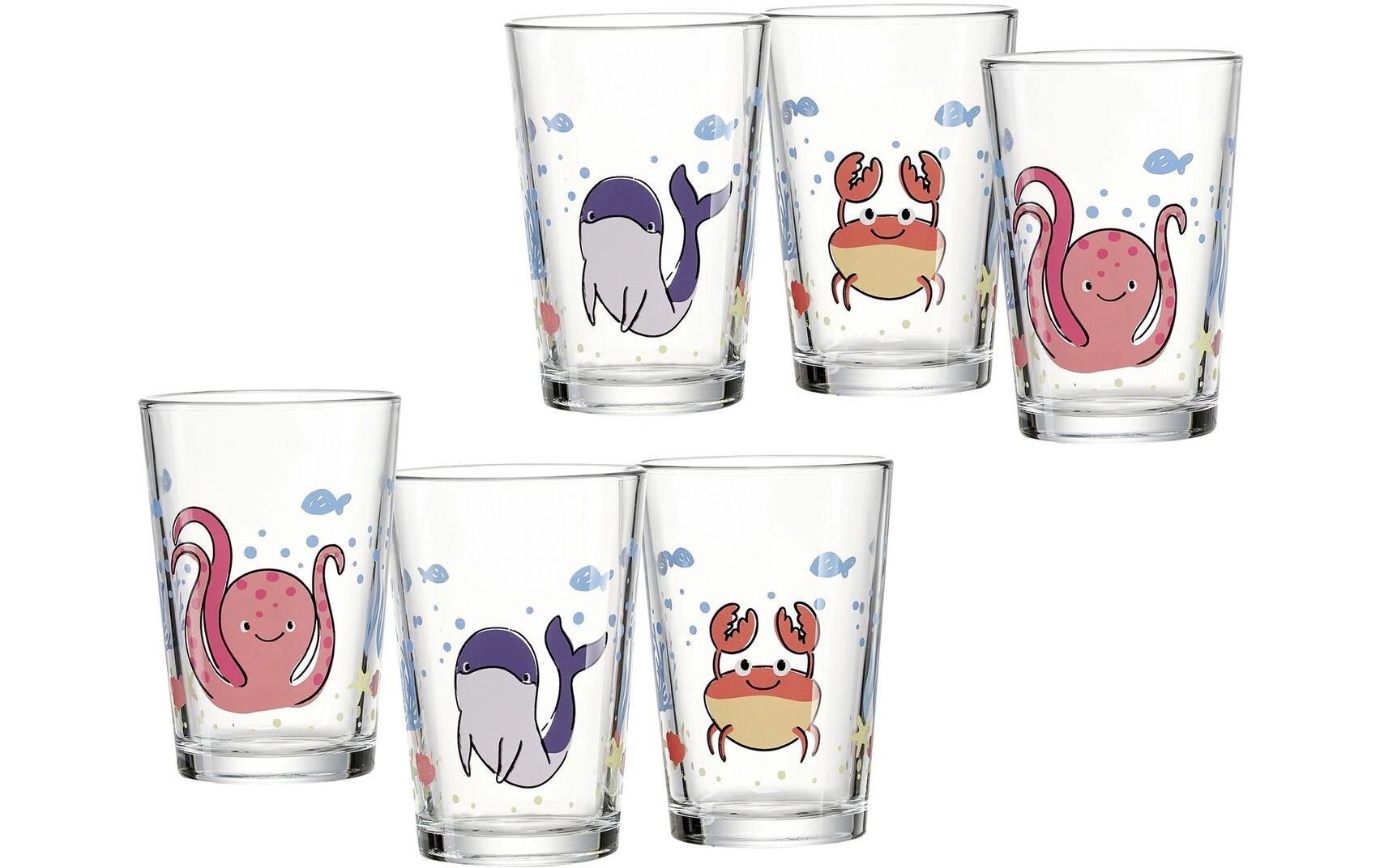 R&B Kindergläser Unterwasserwelt Glas, 6 Stück