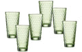R&B Longdrinkglas Favo 6 Stück, 400 ml, Grün