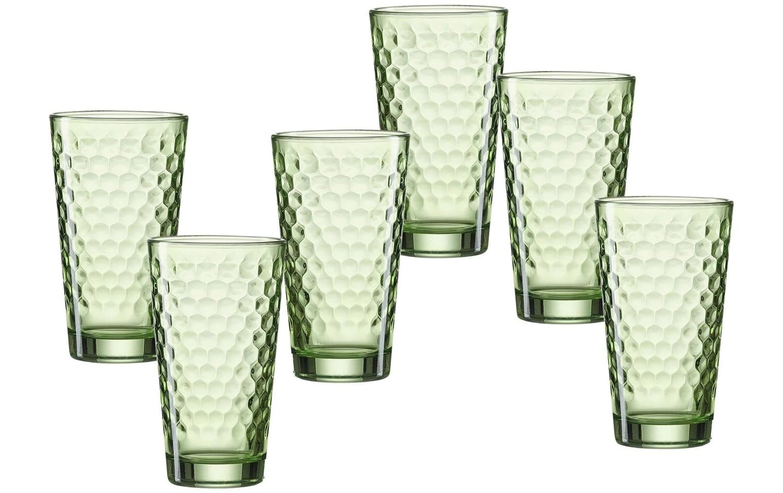 R&B Longdrinkglas Favo 6 Stück, 400 ml, Grün