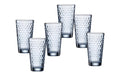 R&B Longdrinkglas Favo 6 Stück, 400 ml, Blau