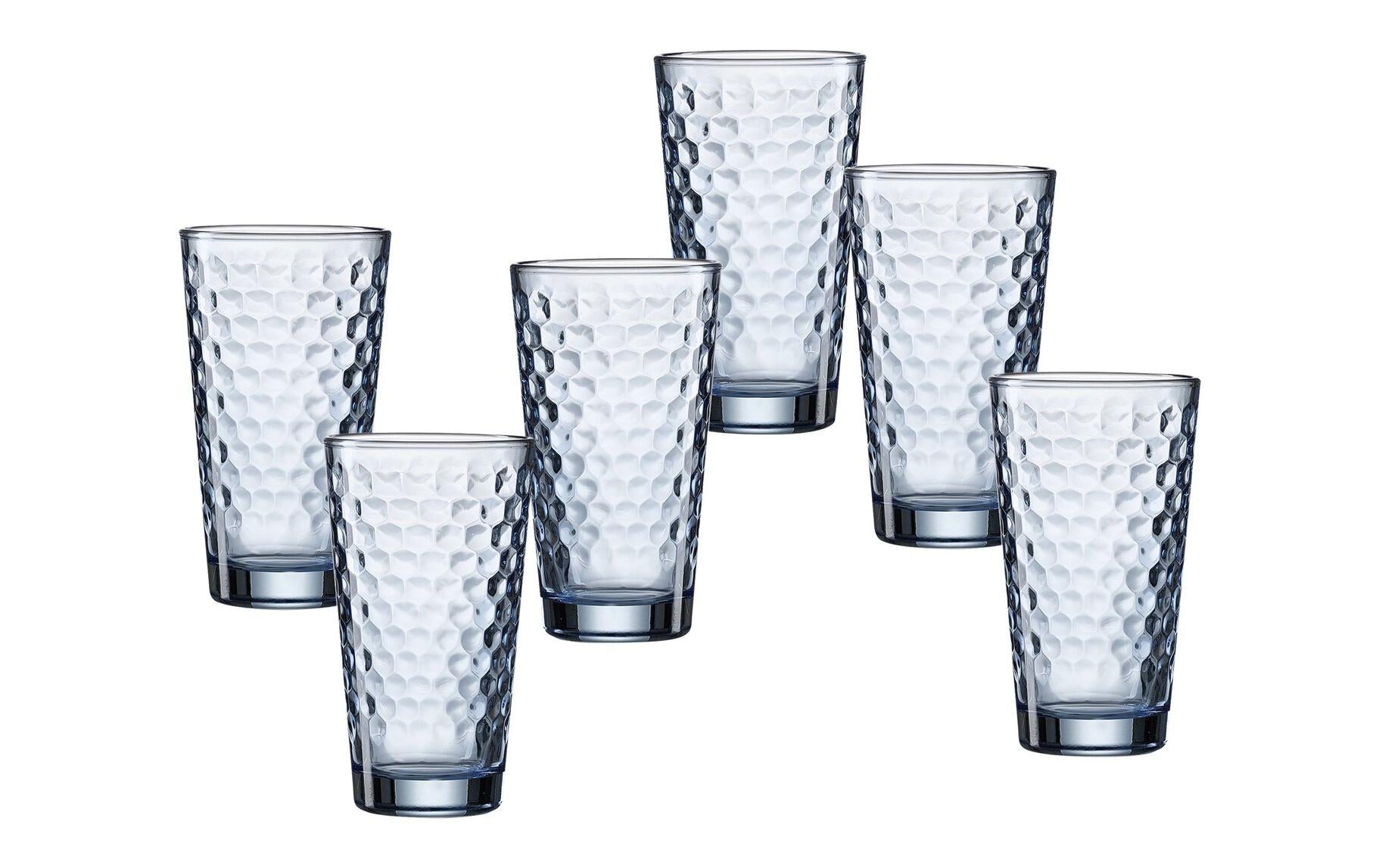 R&B Longdrinkglas Favo 6 Stück, 400 ml, Blau