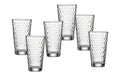 R&B Longdrinkglas Favo 6 Stück, 400 ml, Transparent