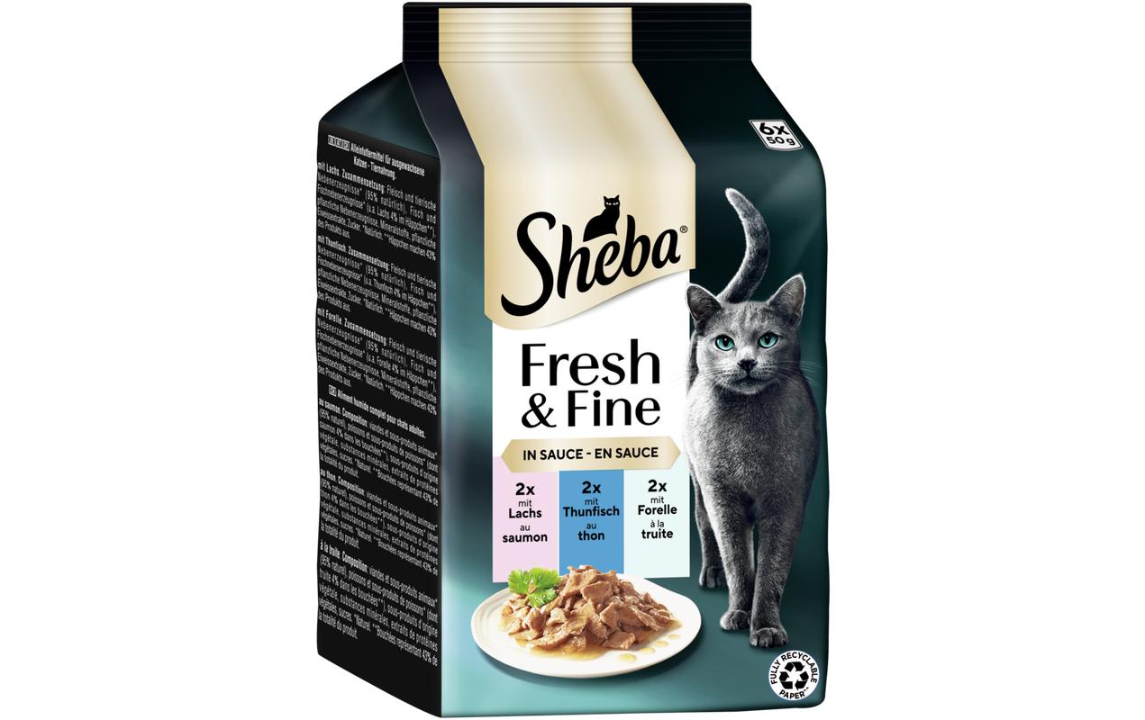 Sheba Fresh&Fine Sauce Lachs,Thunf.&Forelle 6 x 50g