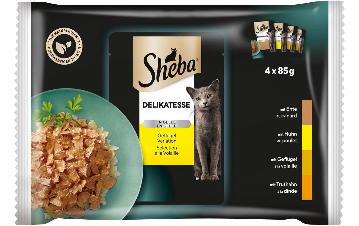 Sheba Delikatesse Gelee Geflügel Variation 4 x 85 g