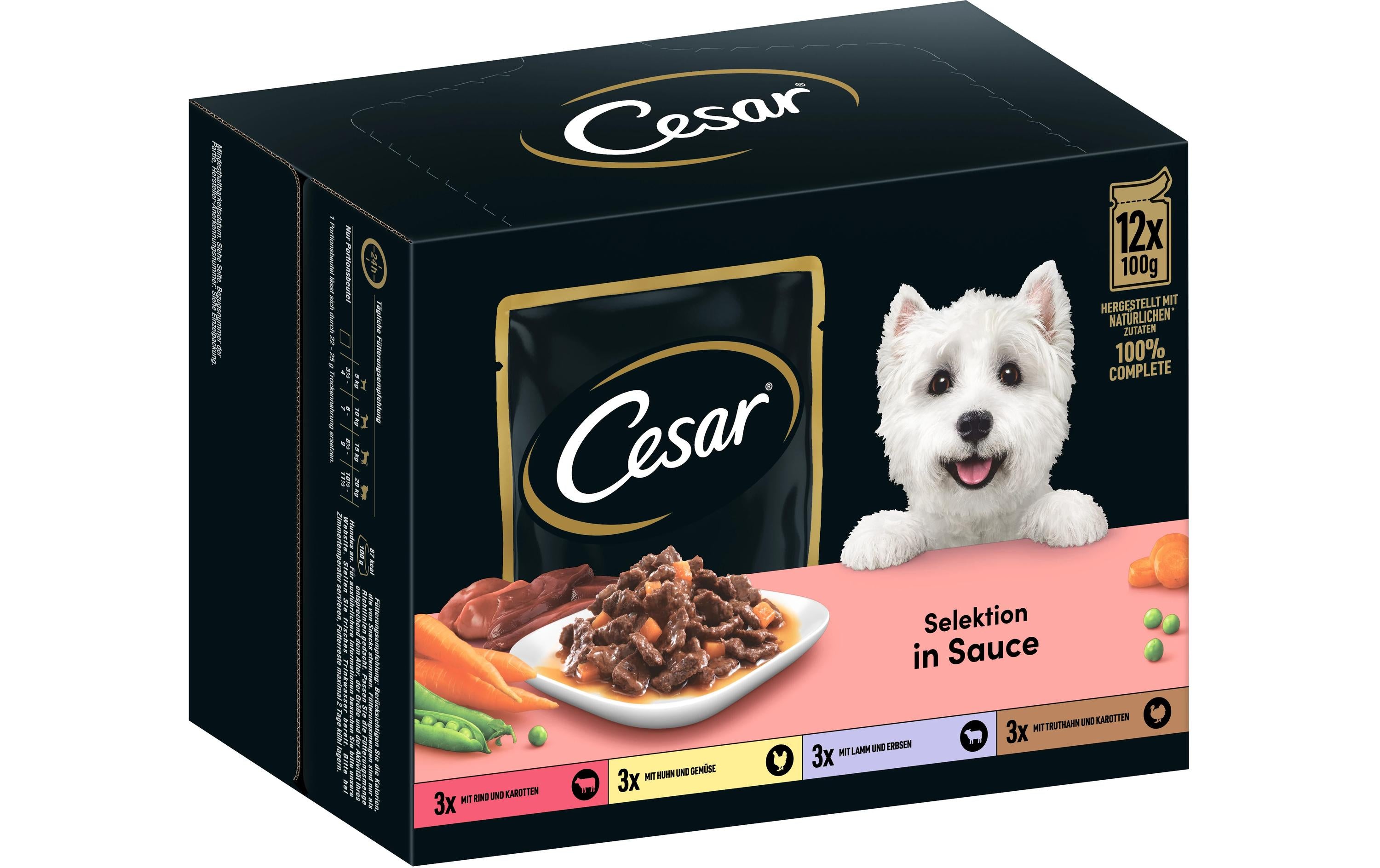 Cesar Pouch in Sauce Adult Selection 12 x 100g