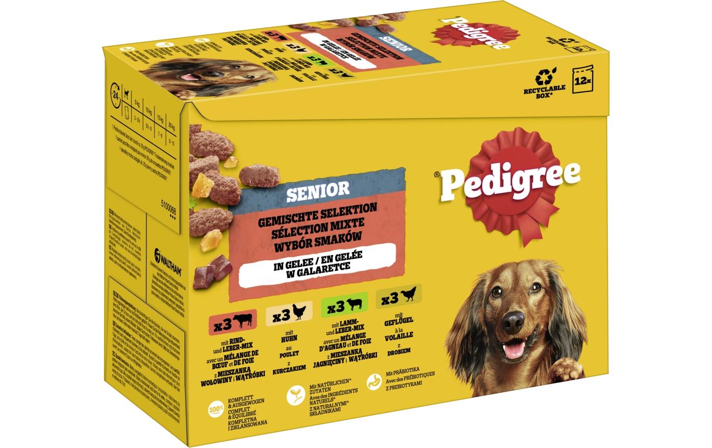Pedigree Nassfutter Senior 12x100g Gemischte Selektion Gelée