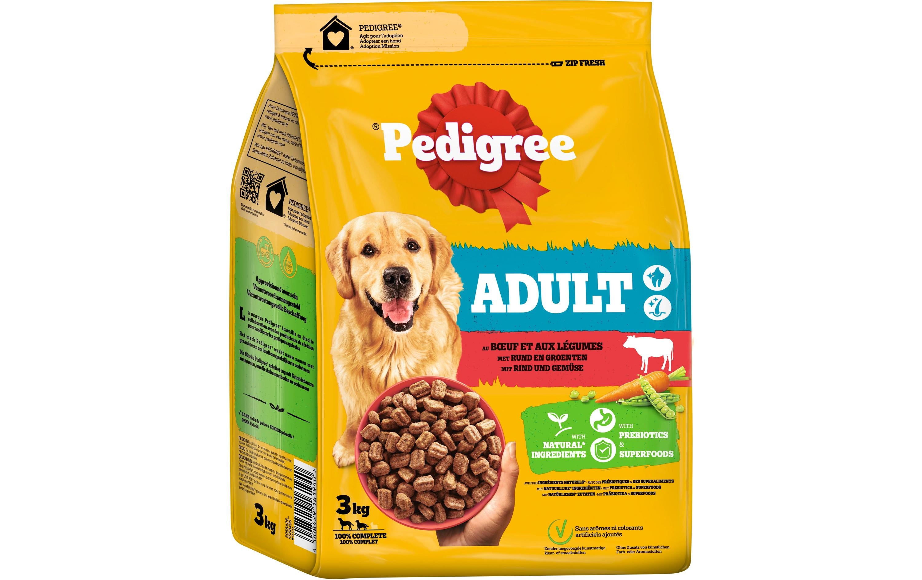 Pedigree Trocken Adult 3kg Rind&Gemüse