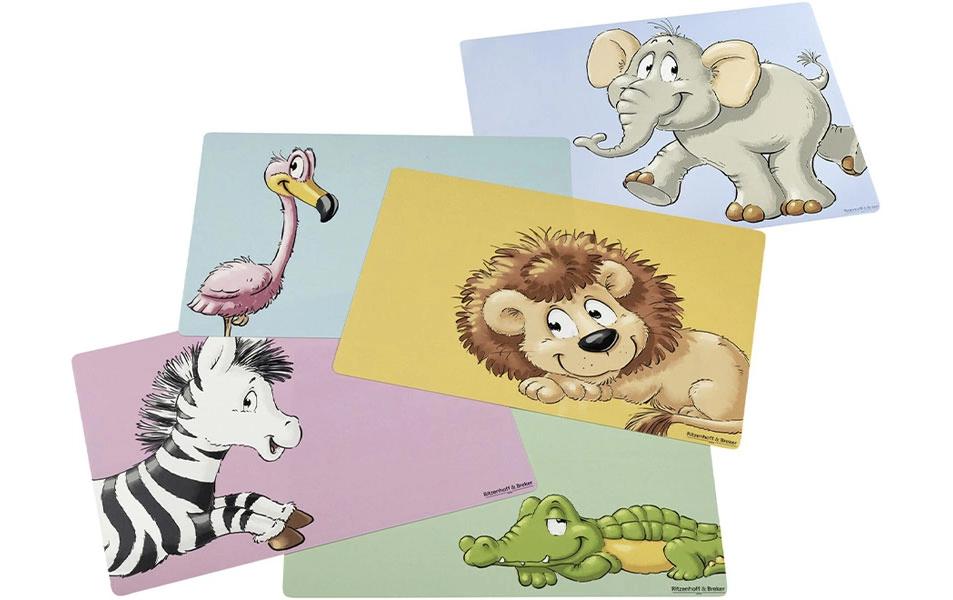 R&B Kindertischsets Happy Zoo 5 Tischsets