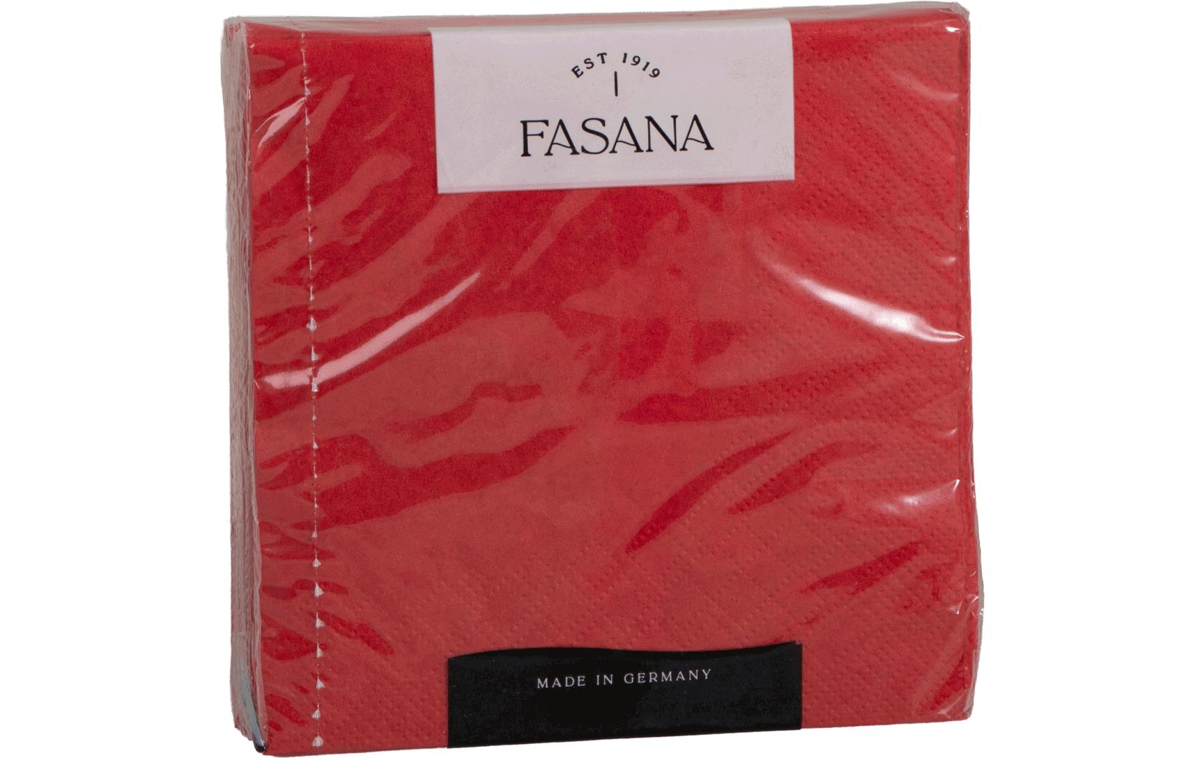 Elco Cocktail Servietten 24x24 cm, 20 Stück Rot, Zellstoff