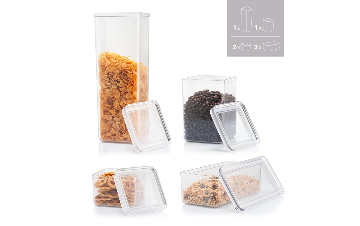 Bodum Canteen Vorratsdosen Set 6-teilig transp. 2 x 1L/1 x 1.2L/2 x 0.5L/1 x 2.6L
