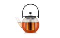 Bodum Assam Teebereiter Glas, schwarz, m. Edelstahlfilter, 1.0L