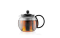 Bodum Assam Teebereiter Glas, schwarz,m. Edelstahlfilter, 0.5L