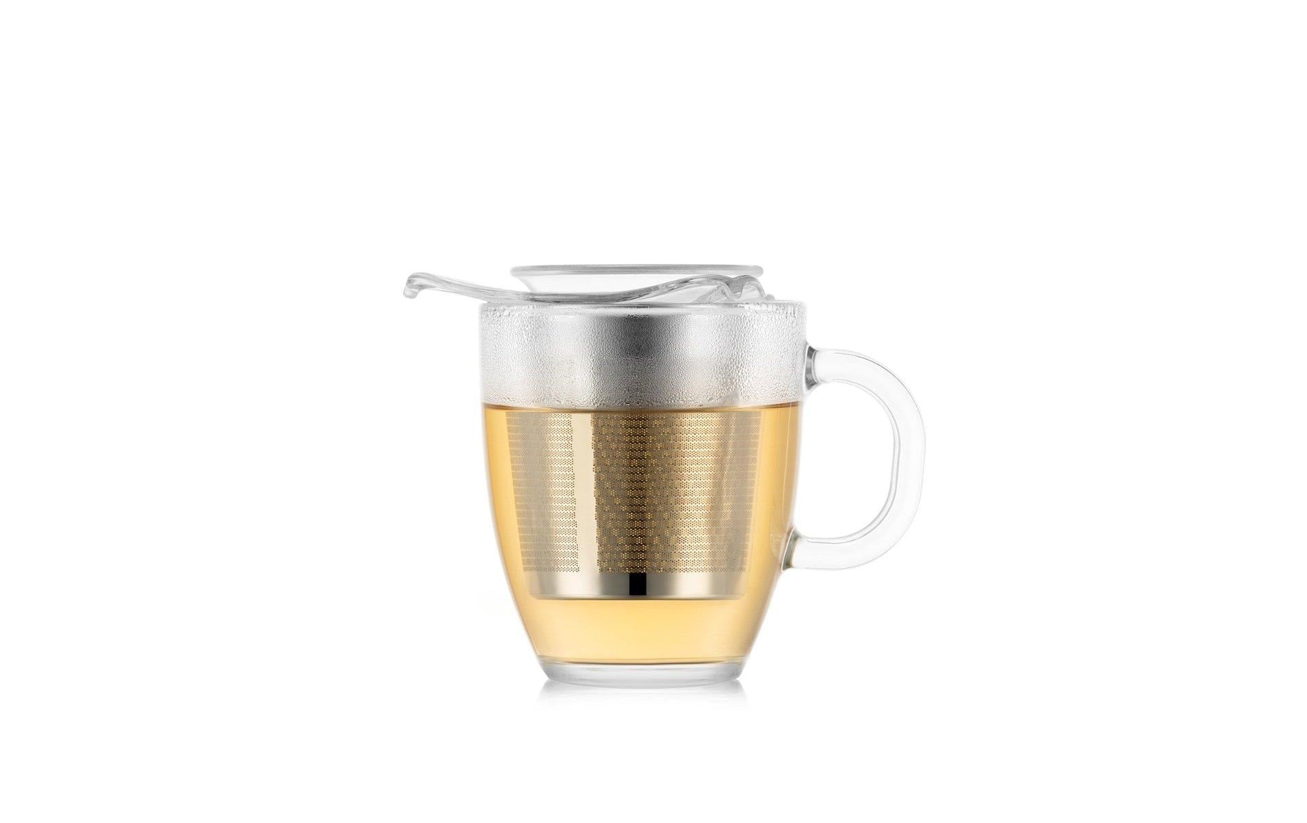 Bodum Yo-Yo Glastasse m. Filter Set Glastasse mit Edelstahlfilter, 0.35L