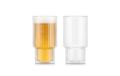 Bodum Navalia Doppelwandgläser 2er Set, Glas, stapelbar, 0.5L