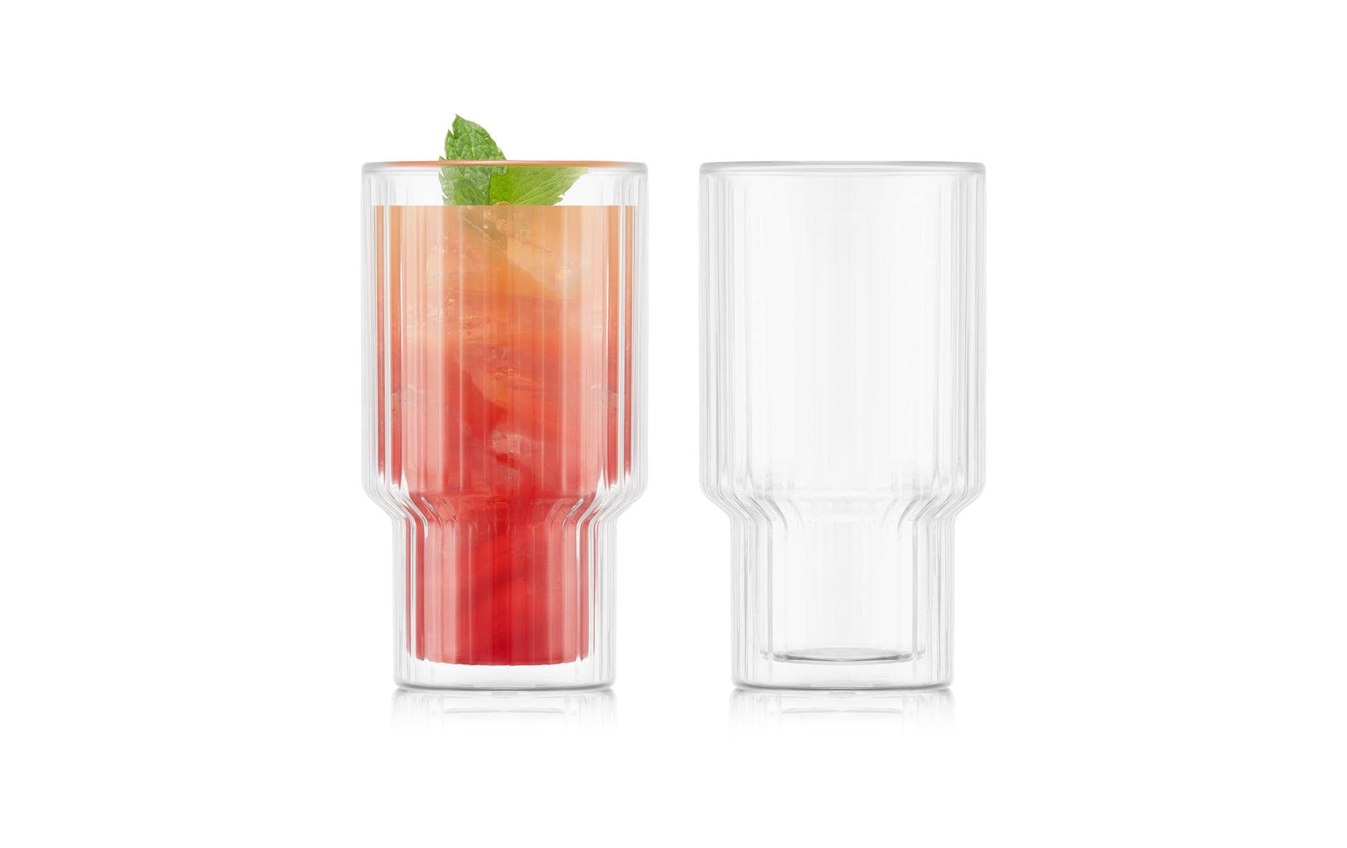Bodum Navalia Doppelwandgläser 2er Set, Glas, stapelbar, 0.25L