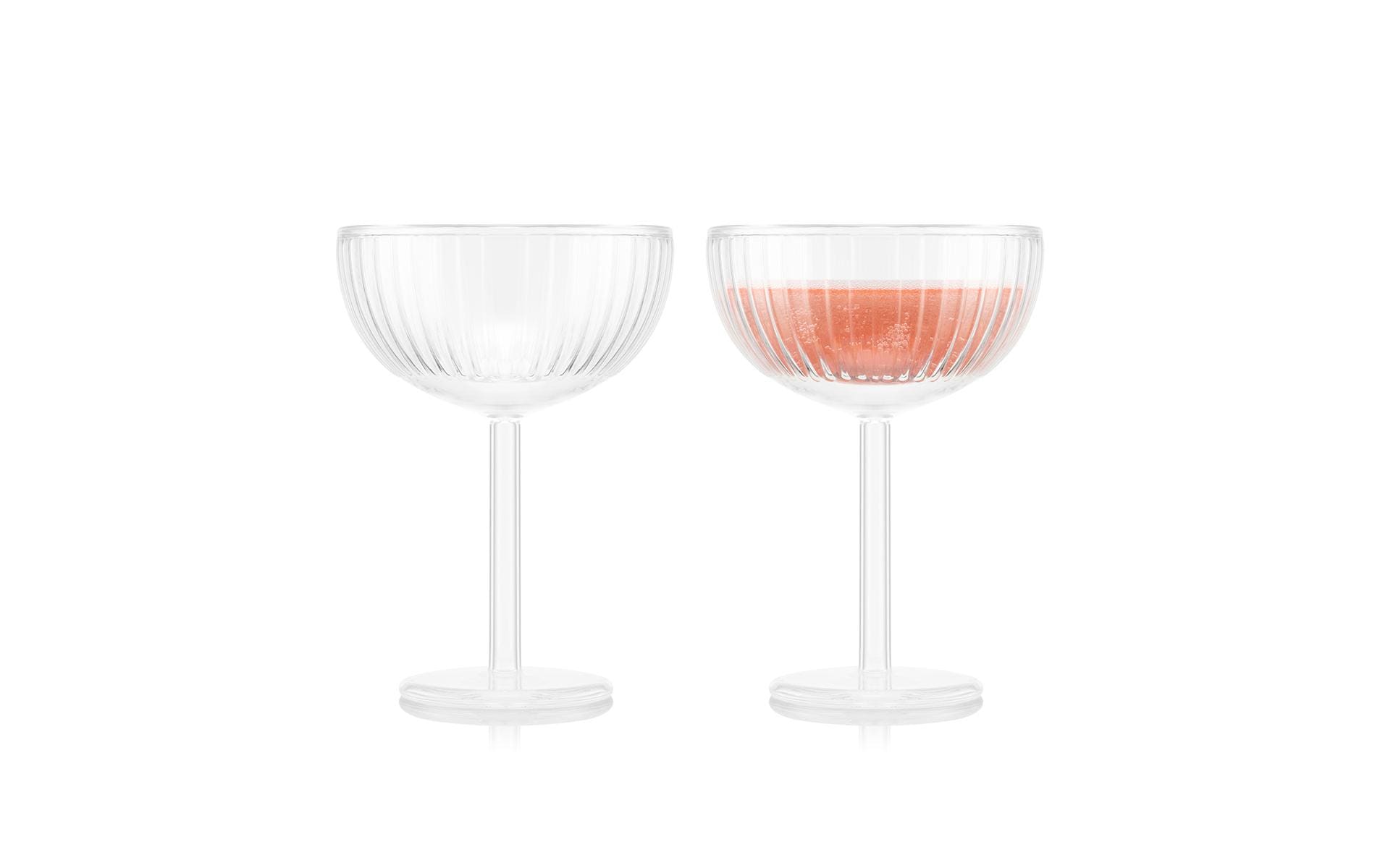 Bodum Douro Doppelwandgläser Champagner 2er Set, Glas, Coupe