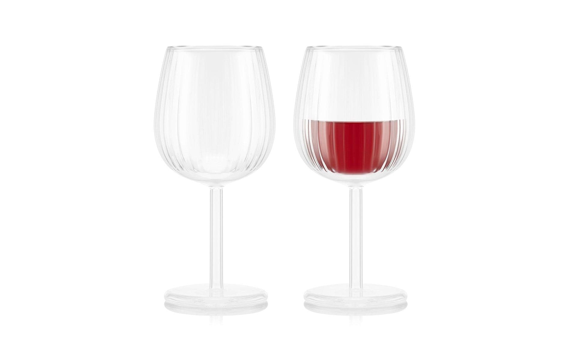Bodum Douro Doppelwandgläser Rotwein 2er Set, Glas