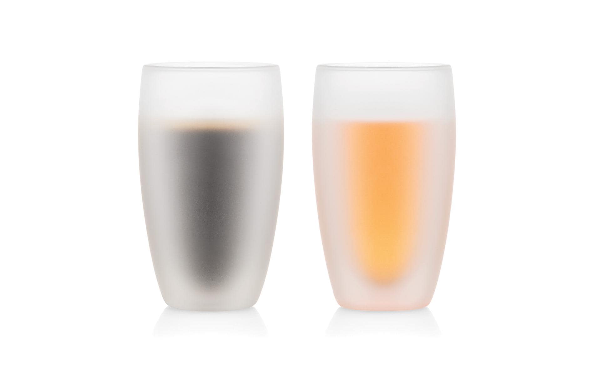 Bodum Pavina Doppelwandgläser 2er Set, Glas Silikonüberzogen, 0.45L