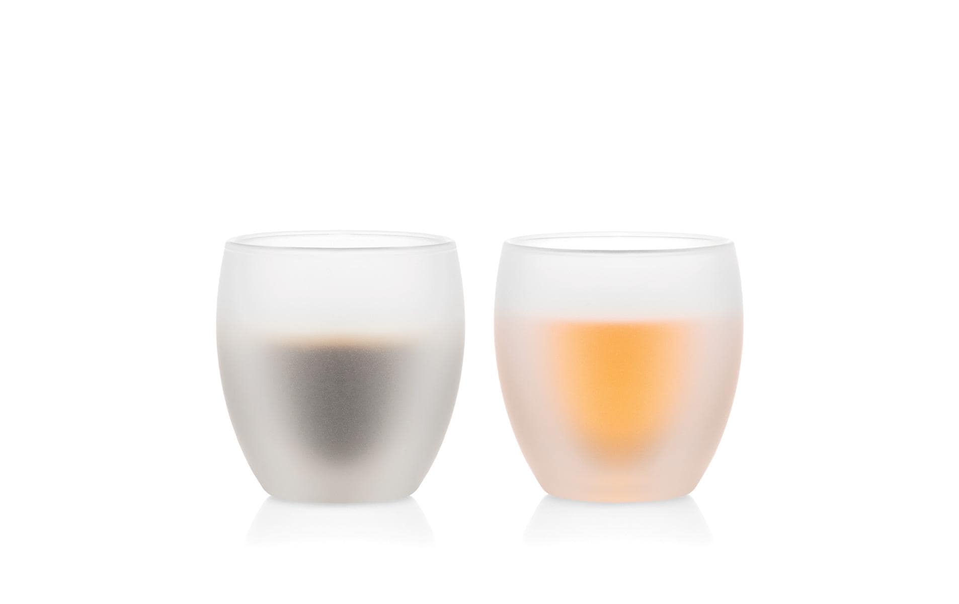 Bodum Pavina Doppelwandgläser 2er Set, Glas Silikonüberzogen, 0.25L