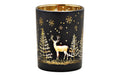 G. Wurm Windlicht Winterwald 12cm Glas, 10x12x10cm