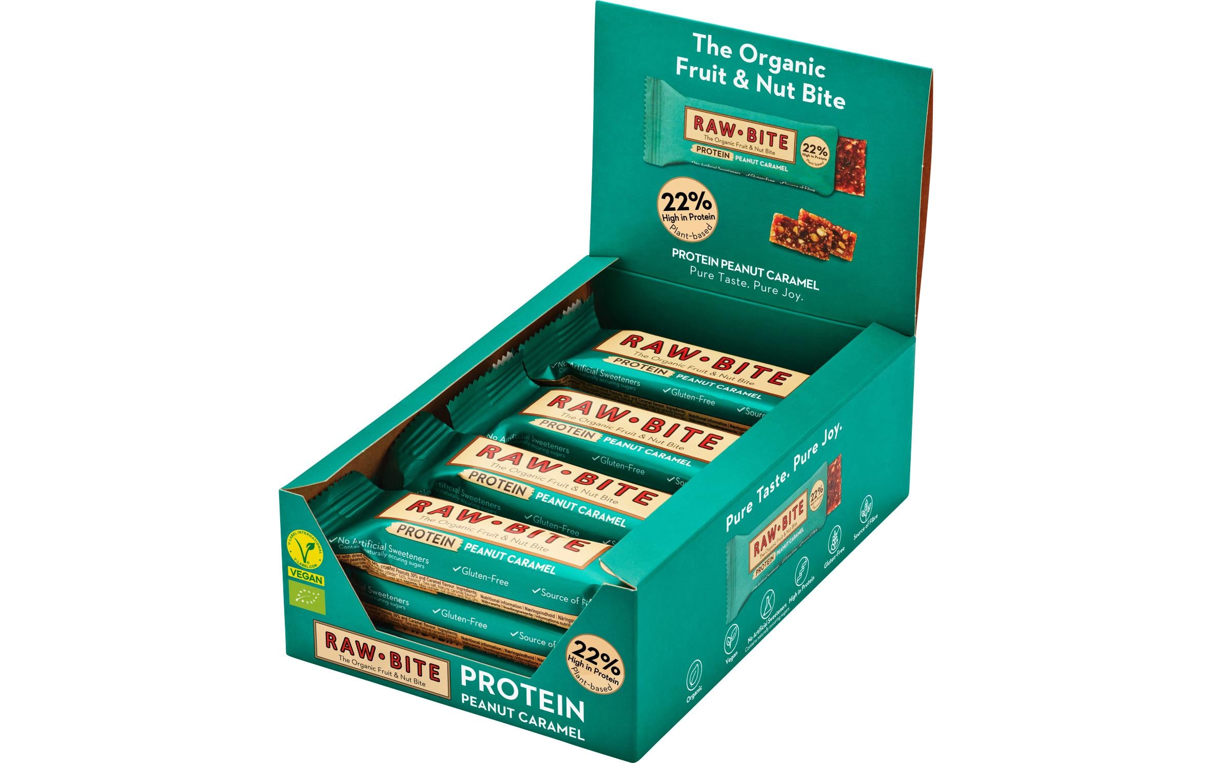 Rohkostriegel Protein Peanut Caramel Riegel 12 x 45g