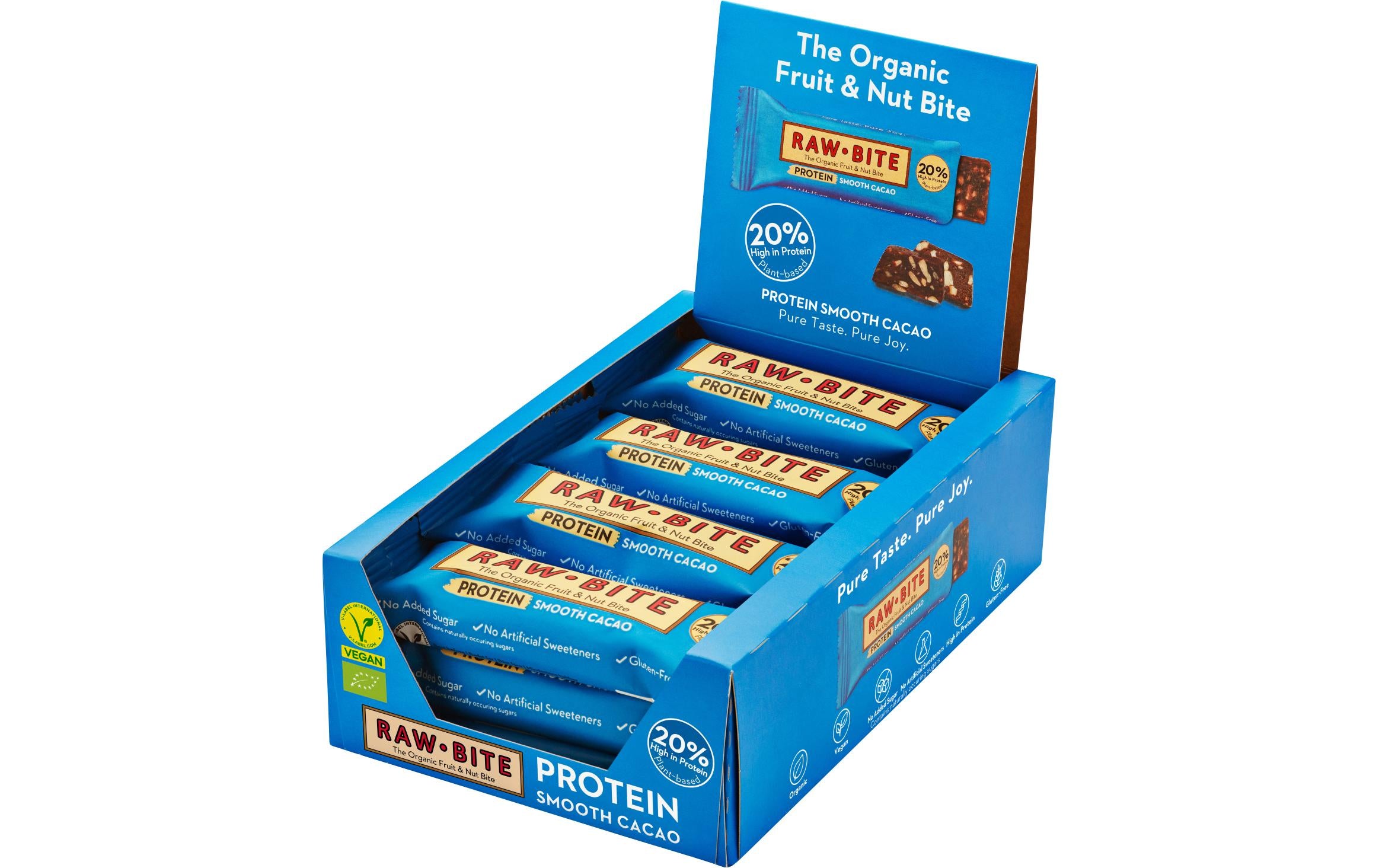 Rohkostriegel Protein Smooth Cacao Riegel 12 x 45g