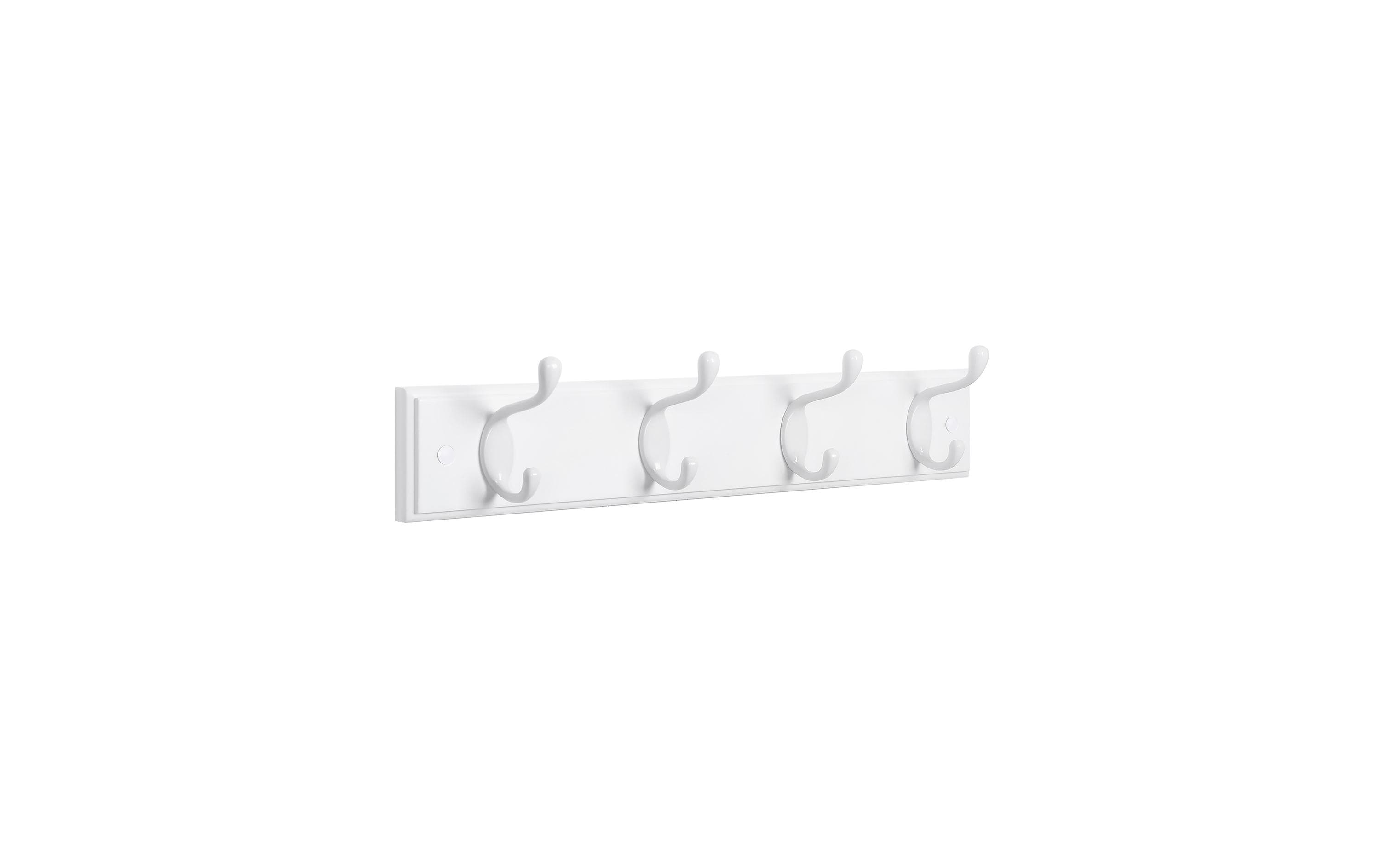 Songmics Garderobe mit 4 Haken, Weiss 40x9x7 cm (BxTxH), MDF, Zink