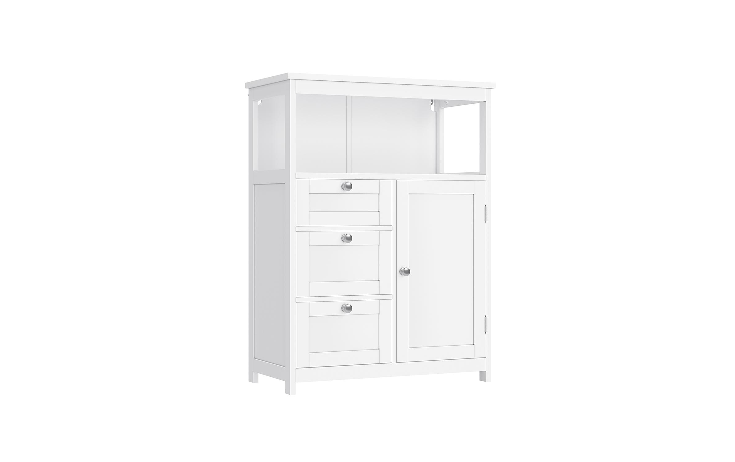 Vasagle Kommode Weiss MDF, 60x30x80 cm (BxTxH)