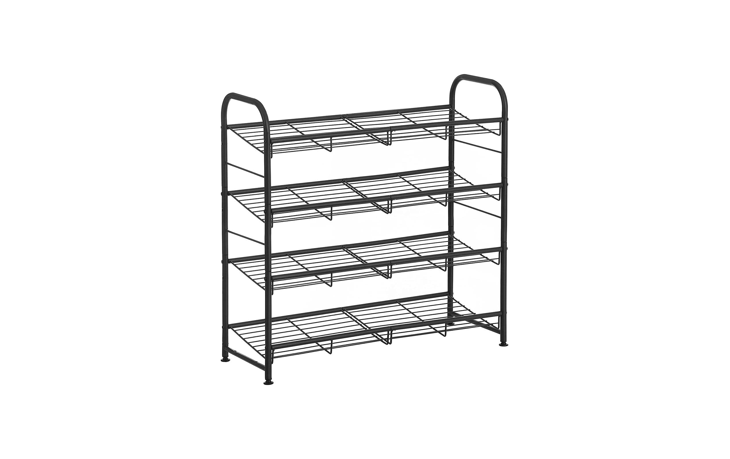 Songmics Schuhgestell, 4 Ablagen 68.5x27.5x65 cm  (BxTxH), Stahl