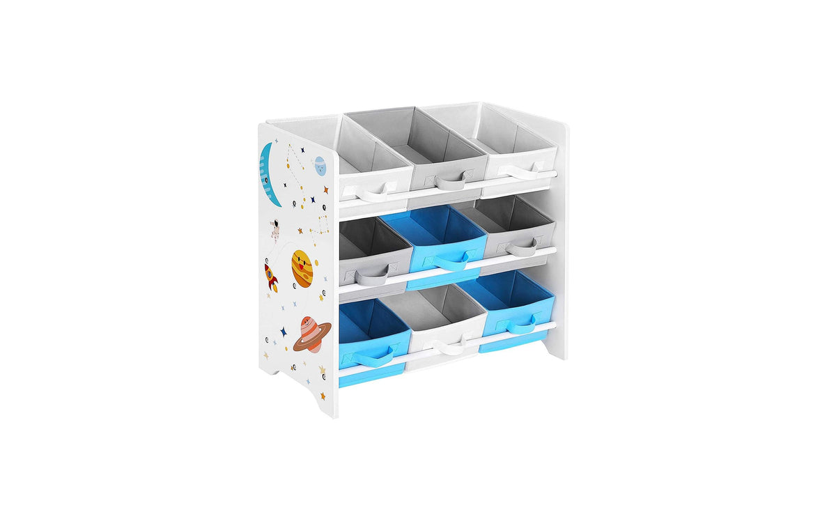 Songmics Regal für Bücher 62.5x29.5x60 cm (BxTxH), Holz, Vlies, Stahl