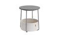 Vasagle Couchtisch mit Ablage & Korb 45x51 cm (DxH), Spanplatte, Stahl,Polyester