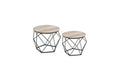 Vasagle Couchtisch, 2er Set 50x40.6 cm (DxH), Spanplatte, Stahl