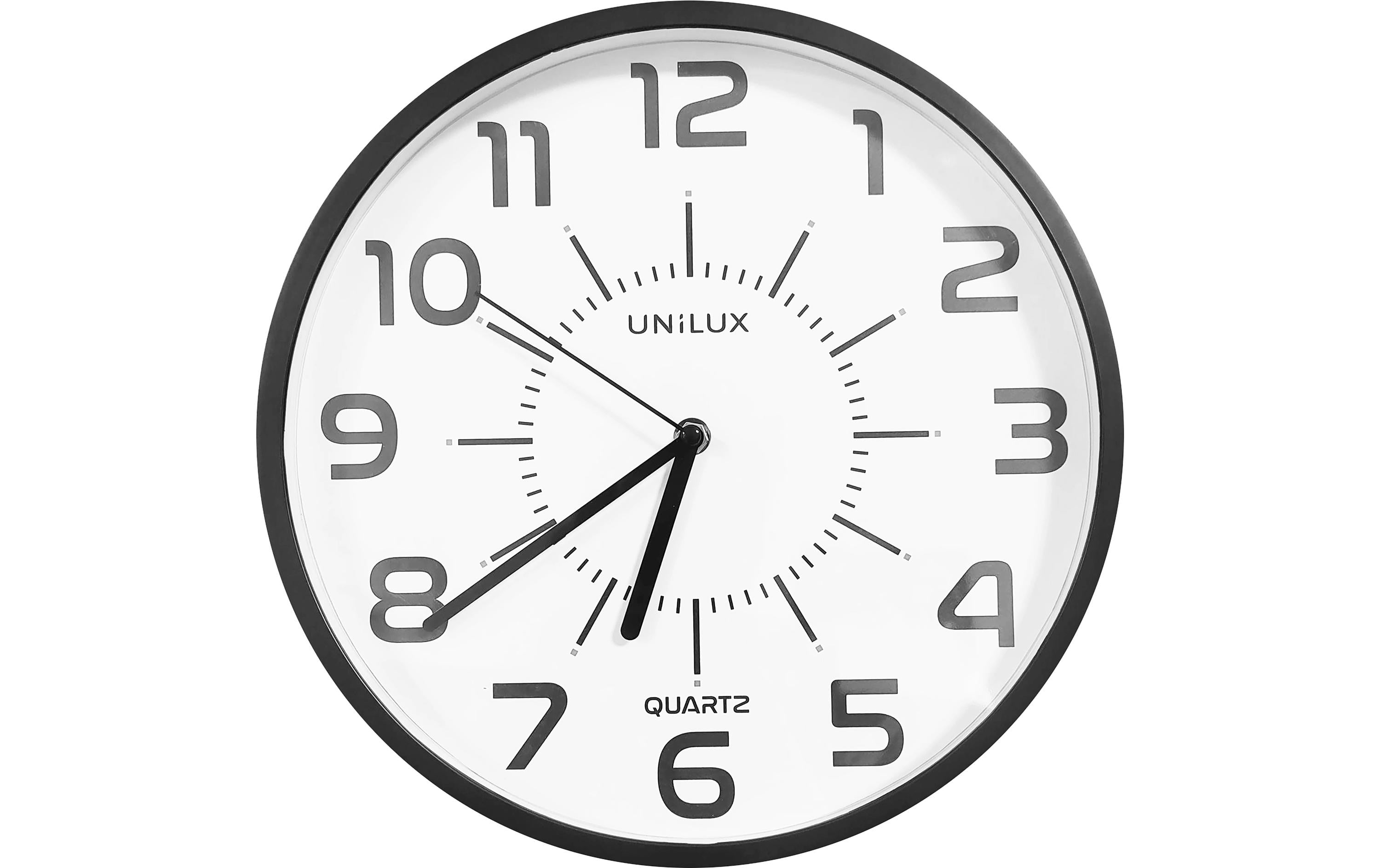 UNILUX Wanduhr Pop PL schwarz Durchmesser 30.5 cm, analog, Kunststoff