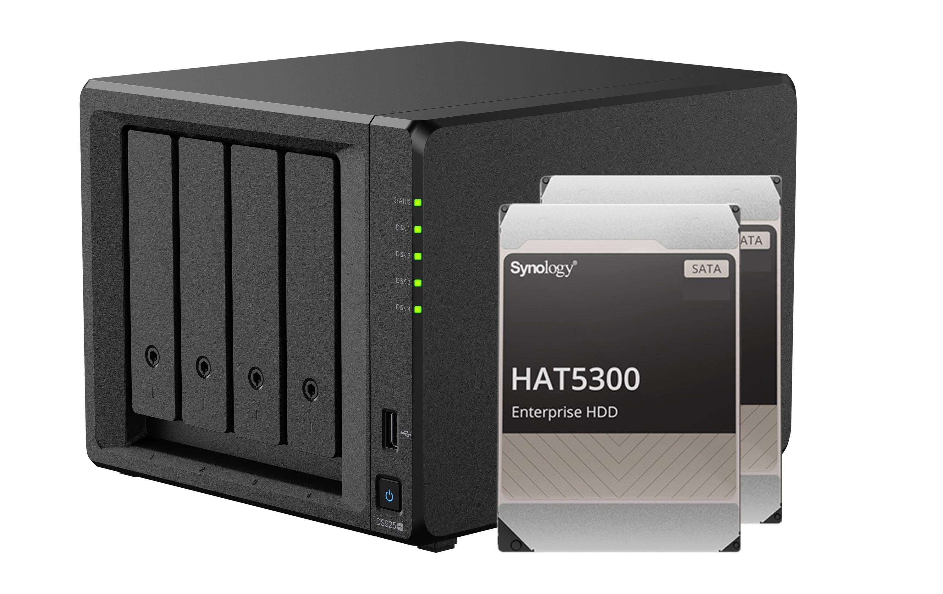 Synology DS925+, 4-bay NAS inkl. 2x 4TB HDD Synology HAT53x