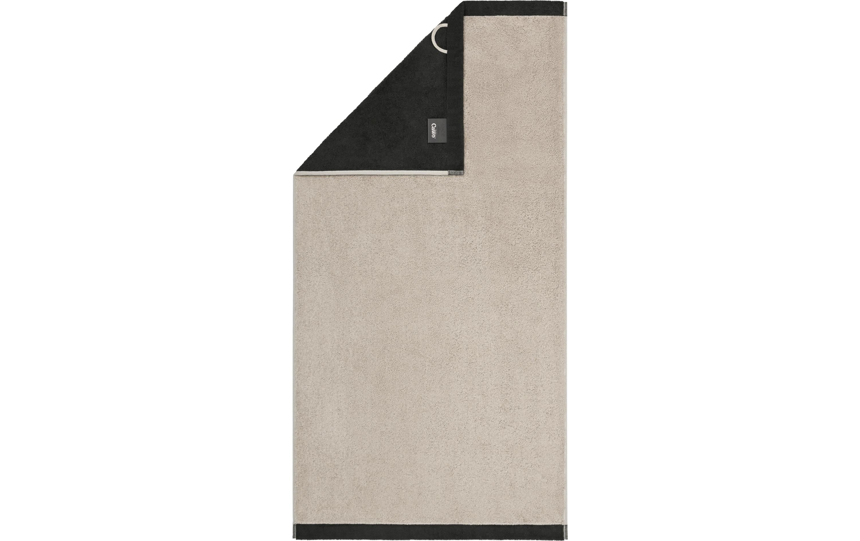 Cawö Handtuch Lifestyle Splash 50 x 100, Leinen/Basalt