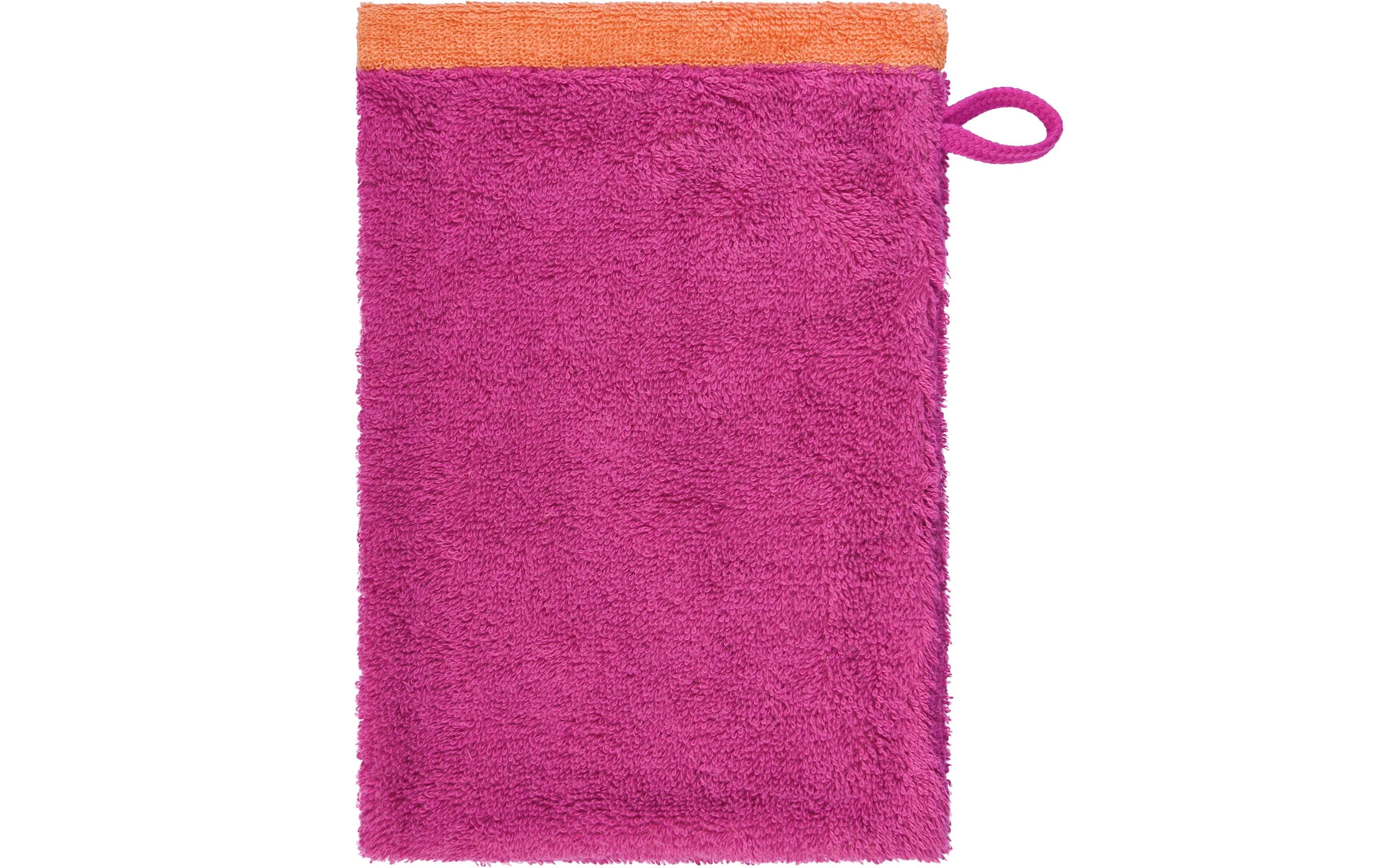 Cawö Waschhandschuh Lifestyle Splash 16 x 22 cm, Pink/Mandarine