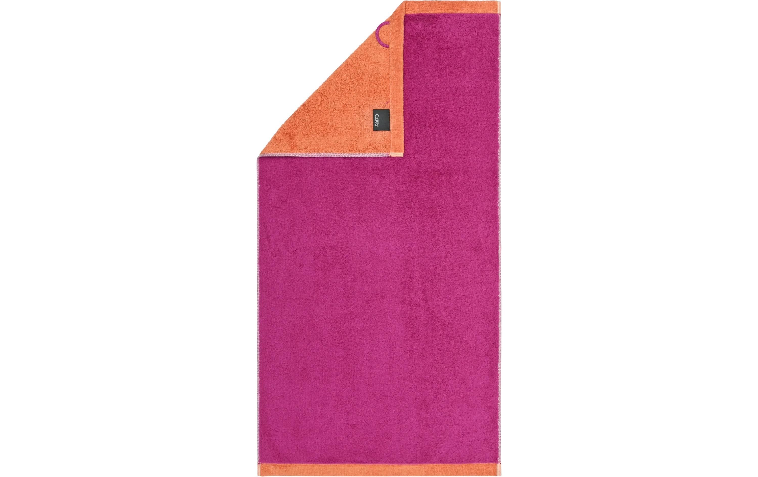 Cawö Duschtuch Lifestyle Splash 70 x 140 cm, Pink/Mandarine