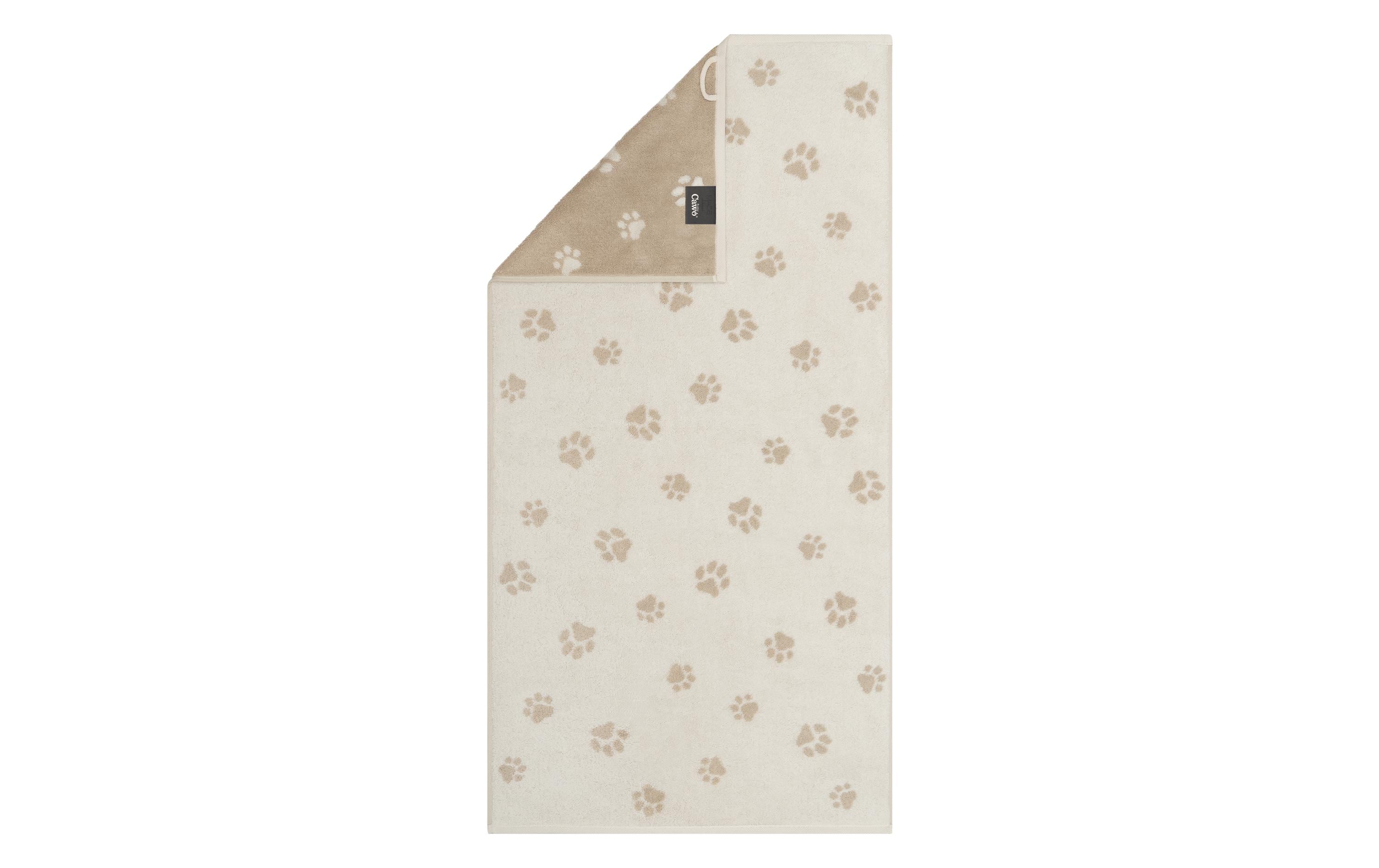 Cawö Duschtuch WE Love Dogs Paws, 80 x 150 cm, Beige