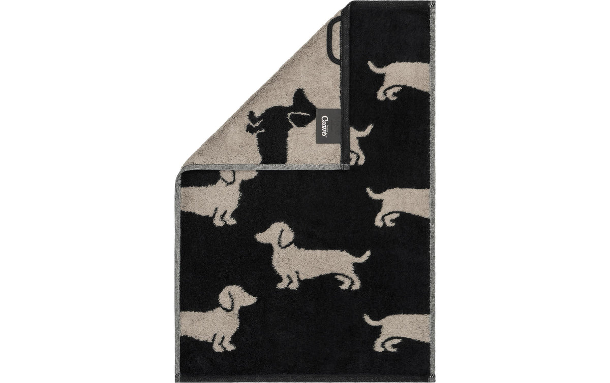 Cawö Gästetuch WE Love Dogs Dogs, 30 x 50 cm, Schwarz