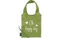 Einkaufstasche RPET "Oh happy day" olivgrün