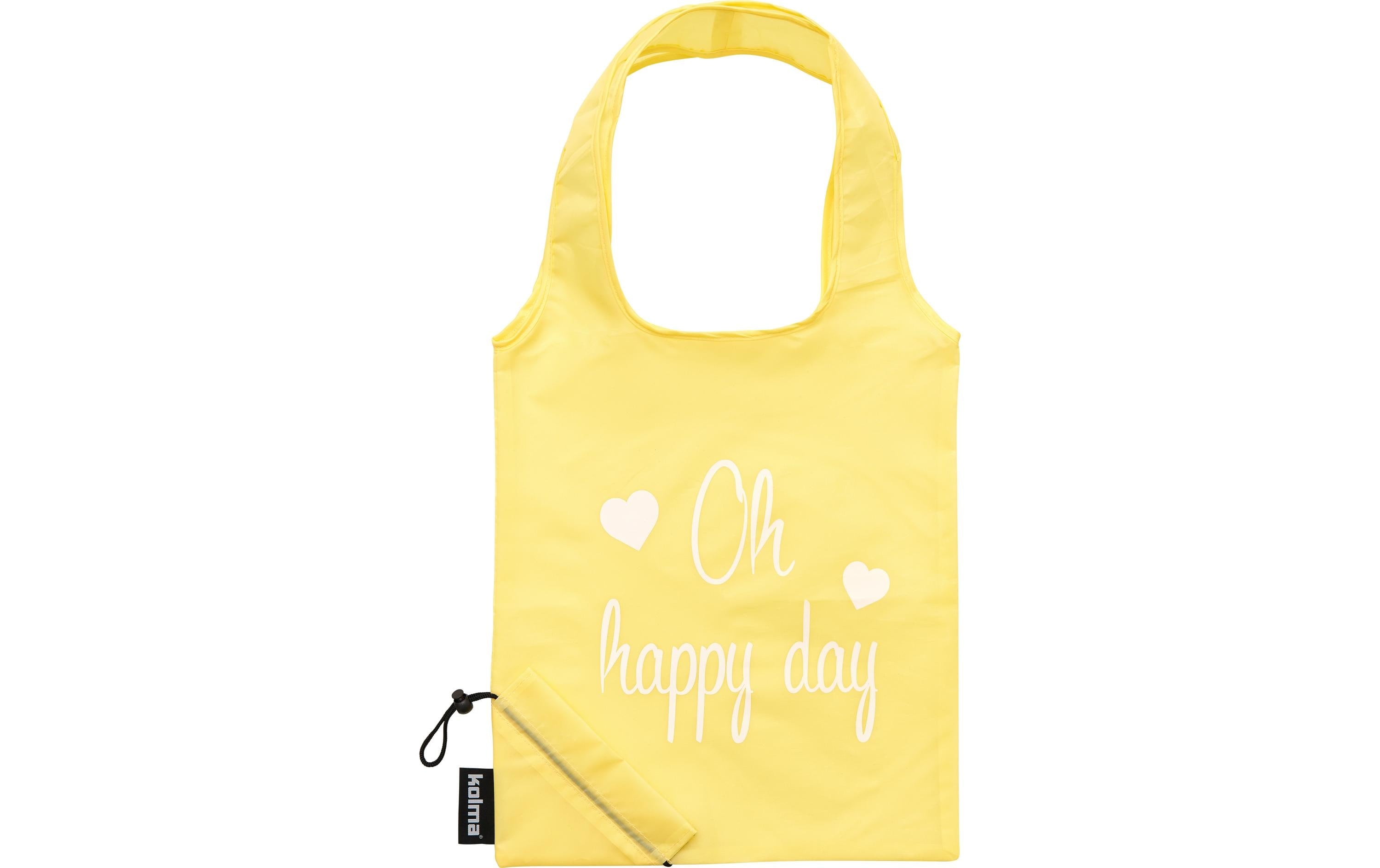 Einkaufstasche RPET "Oh happy day" beige