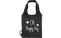 Einkaufstasche RPET "Oh happy day" schwarz