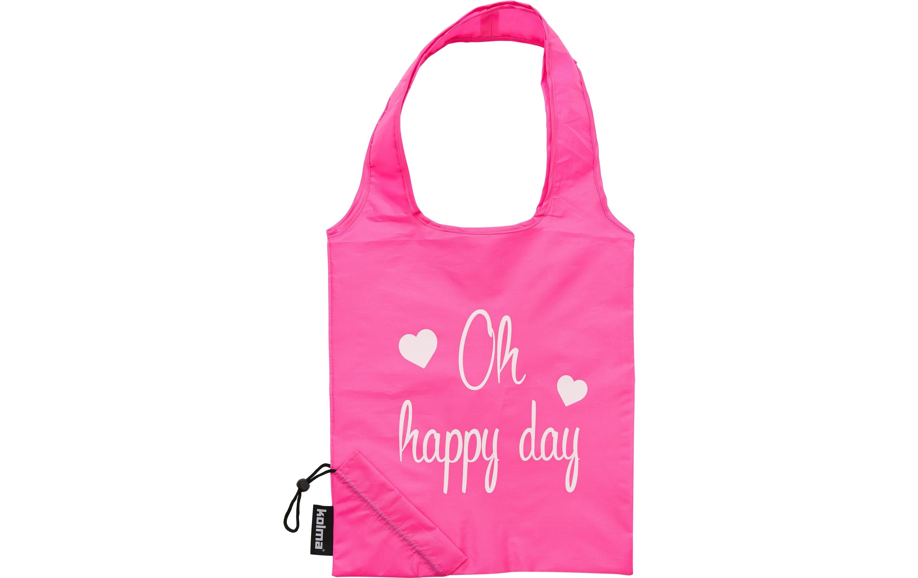 Einkaufstasche RPET "Oh happy day" pink