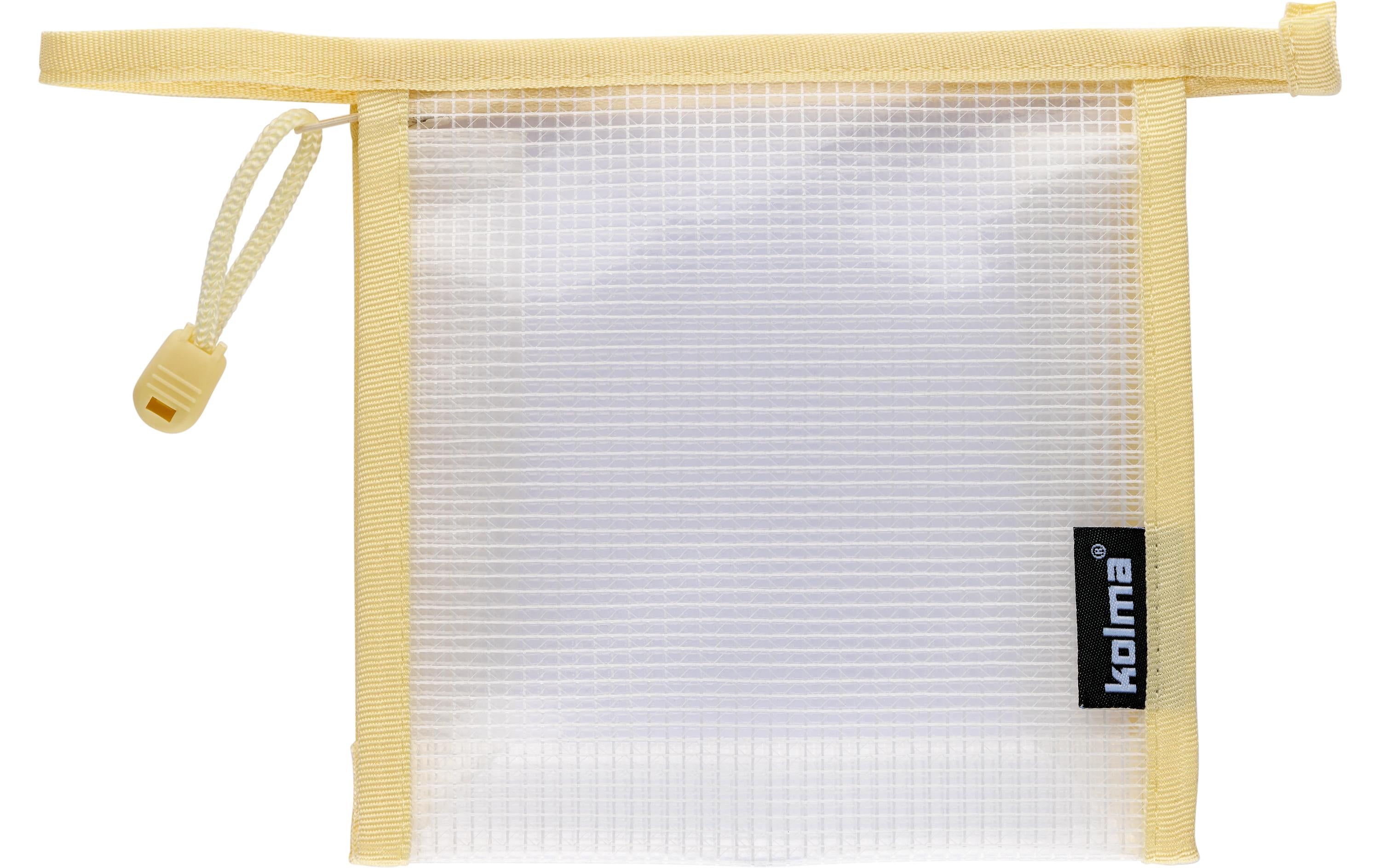 Reissverschlusstasche Mesh Bag crème 15x15x5.5cm