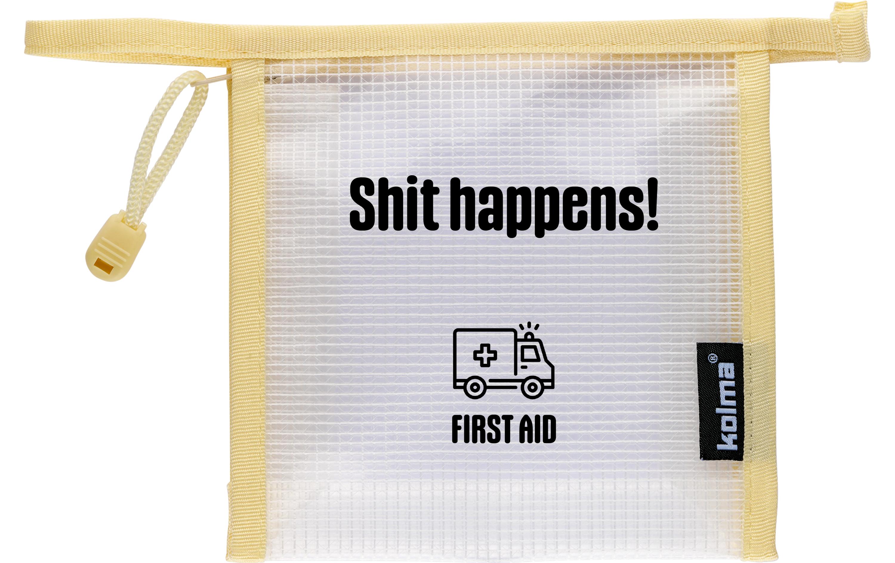 Reissverschlusstasche Mesh Bag crème first aid, 15x15x5.5cm