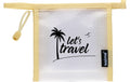 Reissverschlusstasche Mesh Bag crème lets travel, 15x15x5.5cm